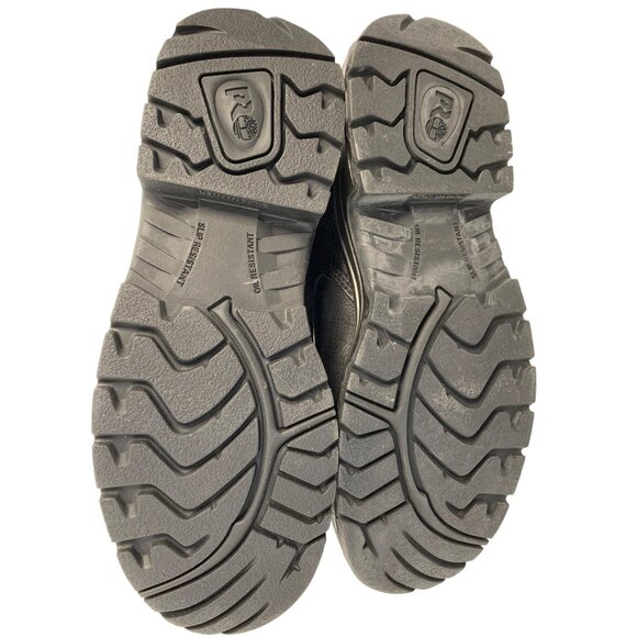 Timberland PRO Mens Black Work Boots 9M Safety Toe Leather EH Waterproof 8941 - Picture 7 of 8